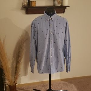 Diver & Shark Button Up